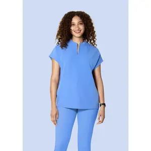 Mandarin Dolman Top Ceil Blue