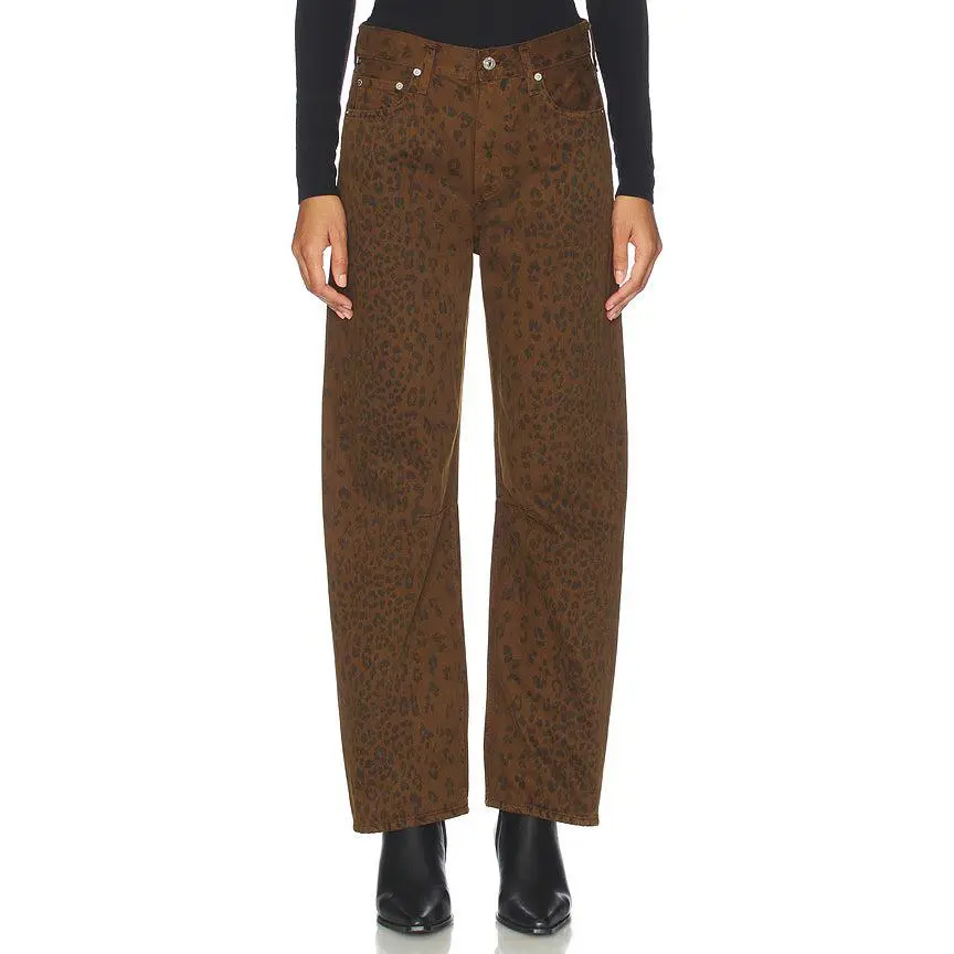 Citizen of Humanity Miro Relaxed Jean in Sepia Cheetah