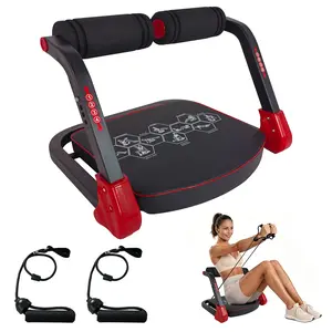 Red Abdominal Trainer — A core and ab trainer with a 330-lb weight capacity and adjustable crunch machine; versatile home fitness equipment suitable for abdominal workouts, strength training, and home exercise.