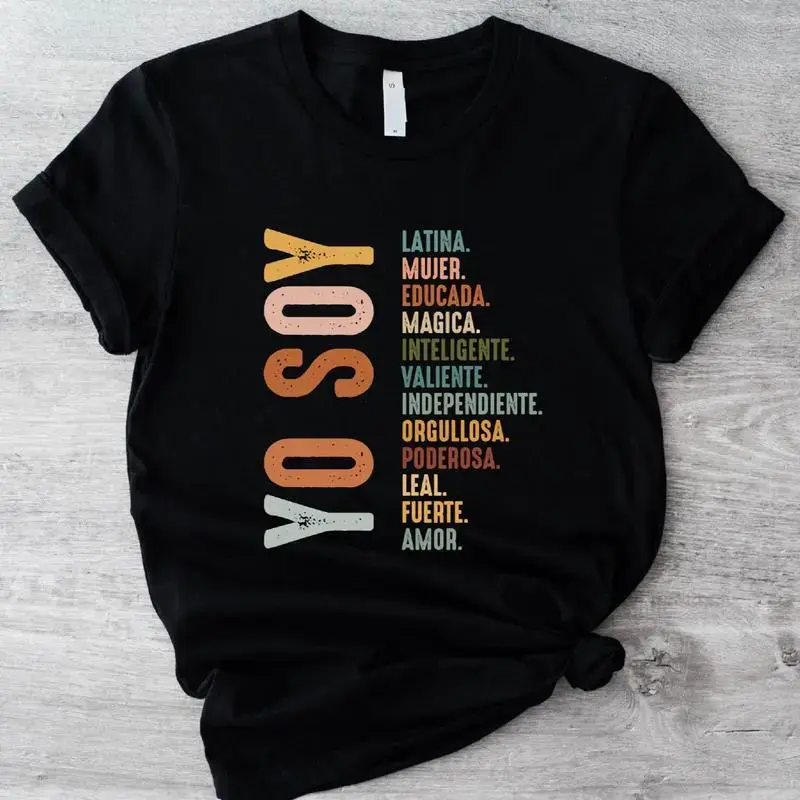 Yo Soy T-Shirt, Mujer Latina Shirt, Mexican Latina Mujer Independiente Tee, Hispanic Gift Shirt, Mexican Shirt.Shirtslatinas Cotton Casual T-Shirt For Men And Women