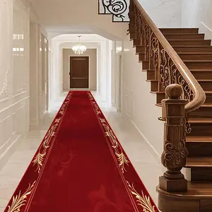 Crystal Velvet Carpet Rug, Hotel Banquet Hall Runner Mat, Luxury Staircase Area Rugs, Durable Bedroom Bedside Decorative Rug, Home Decorative Rugs