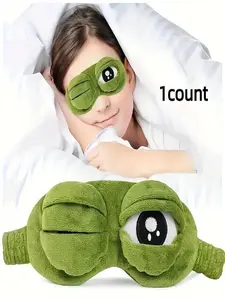 Cute Frog Sleep Eye Mask, Sleeping Eye Mask, Birthday Gift for Boyfriend, Funny Sad Frog Design, Soft Comfortable, Travel Essential, Valentine's Day Present