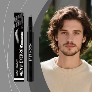 Men's Four-Brush Eyebrow Pencil, Natural Smooth Gliding Color, Daily Brow Shaping, Long-Lasting Waterproof Makeup Tool