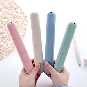 1/4pcs Portable Dustproof Toothbrush Case Holder, Plastic Toothbrush Container Storage Box, Suitable For Daily And Travel Use