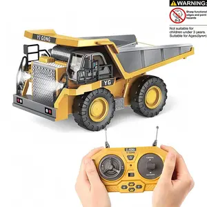 Remote Control Tipper Truck Toy, Metal Body, Lights & Music Functions, Ideal Gift for Boys Aged 6-10 Years, Includes Aa Batteries, Remote Control Dump Truck