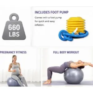Thickened Explosion-Proof Yoga Ball Durable and Wear-Resistant PVC Fitness Ball Suitable for Home and Gym Training