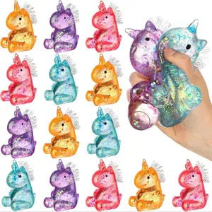 1/2/4/8/12 PCS Unicorn Maltose Fidget Toy - Sensory Stress Relief Soft Ball for Adults & Kids, Party Favor Prank Squeeze Toy, Anti-Anxiety Hand Pressure Reliever, Squishies