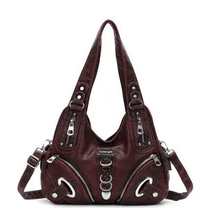 LVANKA'S Vintage Crossbady Bag - Elegant PU Hobo Tote Satchel for Women, Adjustable Strap, Magnetic Closure, Stylish Accessories for Women,12" × 4" × 9.5" Dimensions, Everyday Bag, Mom Gifts,summervibes trendy crossbody