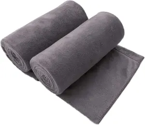 JML Microfiber Bath Towel 2 Pack(30" x 60"), Oversized Thick Towels, Soft, Super Absorbent and Fast Drying, No Fading Multipurpose Use for Sports, Travel, Fitness, Yoga, 30 in 60 in, Grey Count
