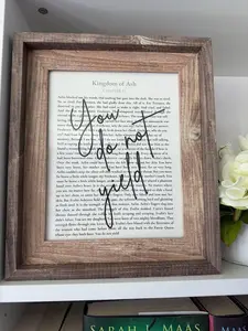[Bookish Wall Art_SALES UPTO 50%_unframed poster] Throne of Glass You Do Not Yield Book Page Unframe – Kingdom of Ash Wall Art