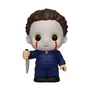 Monogram Halloween Michael Myers Figural PVC Piggy Bank, Home Decor Coin Bank for Savings