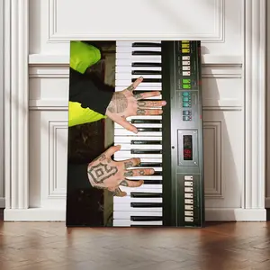 Mac Miller Piano Hands Poster – Retro Music Wall Art for Studio Decor