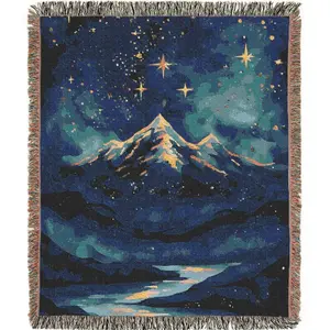Velaris Woven Blanket - Soft and Cozy Throw Inspired by Rhysand, Feyre, City of Starlight, Starfall, ACOTAR Fandom Room Decor
