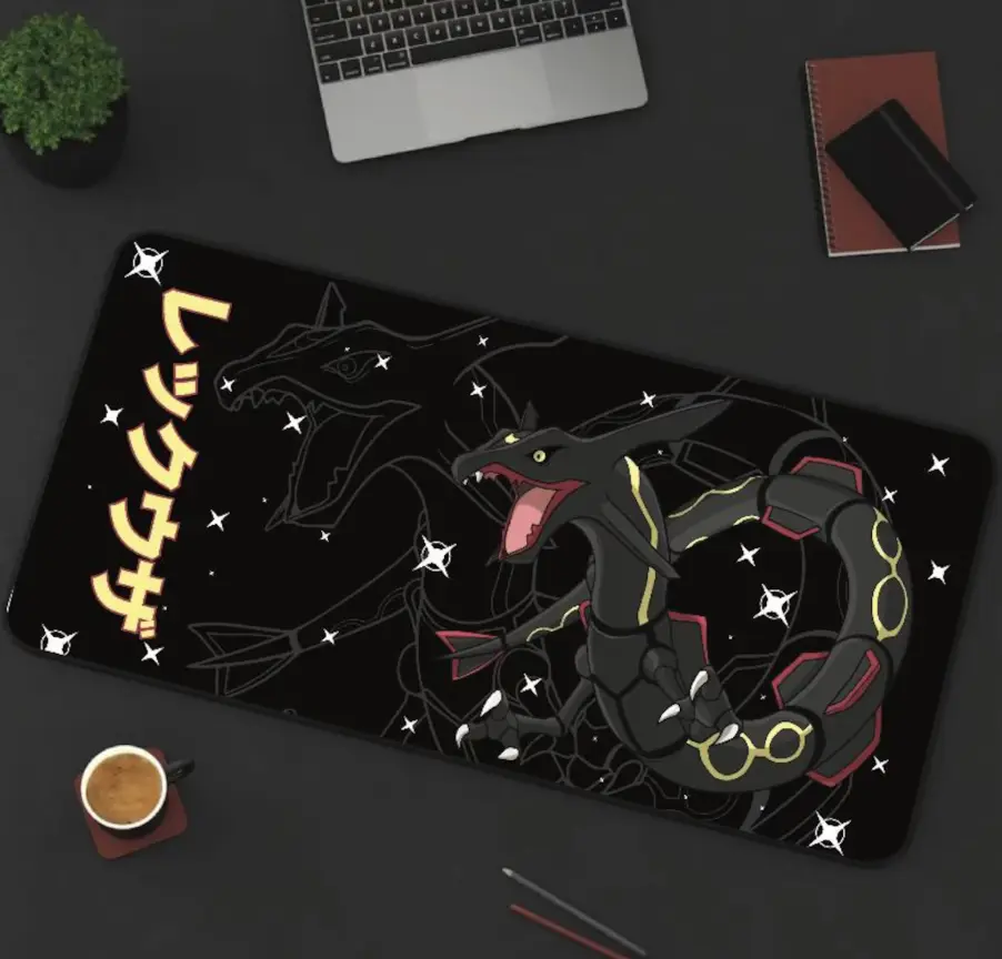 Rayquaza Pattern Desk Mat! Perfect for a Gift, Present, Holiday, Birthday! Japanese Anime