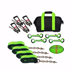 8 Point Roll Back Vehicle Tie Down Straps Kit