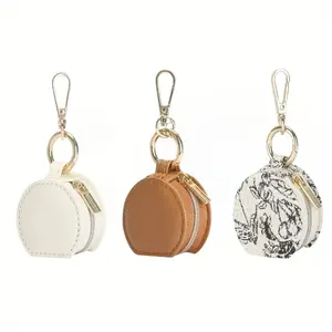 3pcs Portable Travel Jewelry Storage Box Case, Jewelry Ring Holder Box with Keychain, Small Travel Ring Earring Stud Necklace Storage Case, Anti-Lost Keychain Container for Rings, Jewelry Boxes