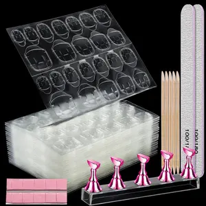 20 Sheet Nail Adhesive Tabs With Stand for Press Ons, Double Sided Glue Stickers, Sticky Tabs for Nails With File