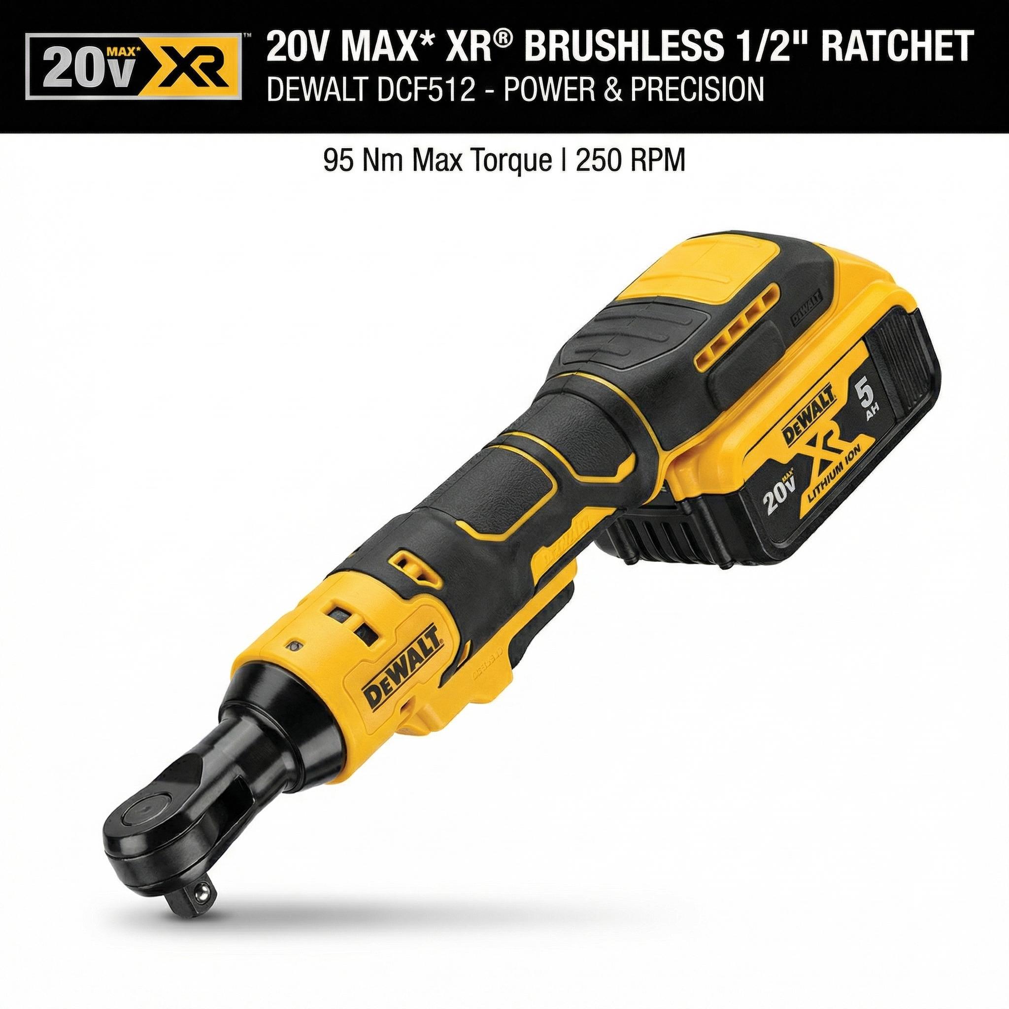 Dewalt DCF512 Cordless 1/2 Drive Ratchet Wrench Kit One Battery Charger Auto Repair Electric Wrench Makita Charger