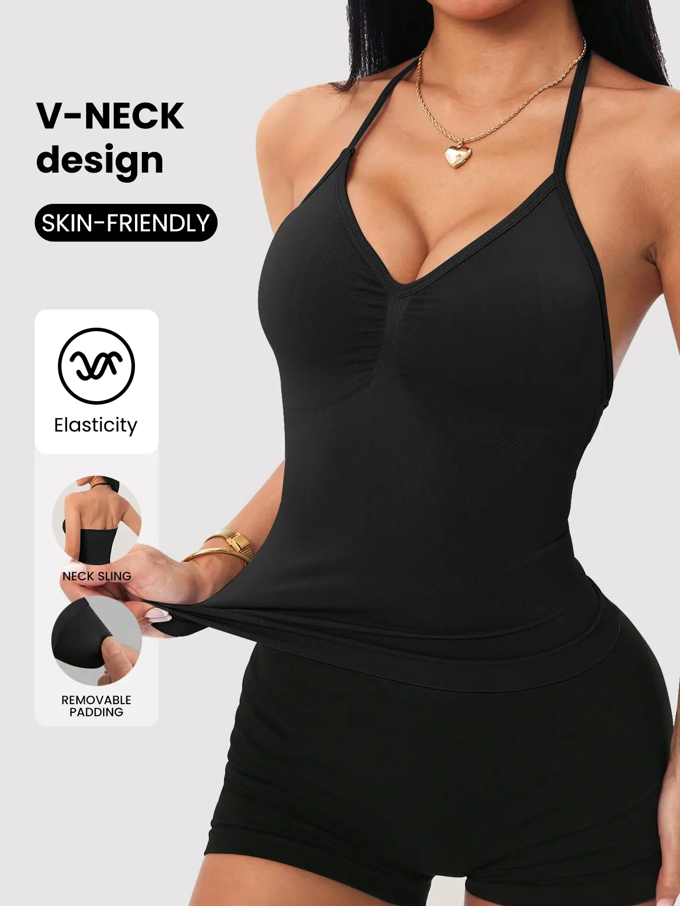 Women's Seamless Halter Top Yoga Tank, Sports Tank Tops, Backless Sports Bra, Gym Outdoor Workout Clothes, Workout Sleeveless Activewear, Casual Slim-Fitting Summer Activewear, Sports Singlet, Fitness Clothes, Fitness Apparel, Athletic Clothes