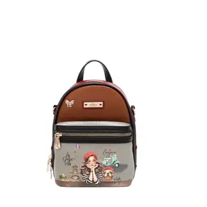 Convertible Shoulder Bag Backpack Eco-Leather Multi-Functional Design with Zipper Detailing Multifunctional Daily Use Practical Versatile Design Premium Material Functional Compartments