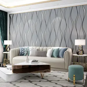 Modern 3D Ripple Self-Adhesive Wallpaper Roll, Easy Peel and Stick, Ideal for Living Room, Kitchen, Bedroom, Dorm Decor, Non-Woven Material
