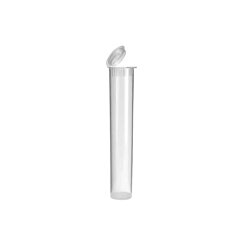 Clear 98mm Pop Top MJ-PAK Tubes- Child Resistant Clear Packaging 98mm 3.85" (1000 per case)