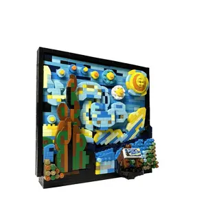 Starry Night Painting Model Building Kit, Beautiful Reproduction, Stress Relief, Home Decor, Perfect for Relaxing Atmosphere