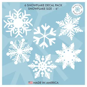 6" Snowflake Window Clings