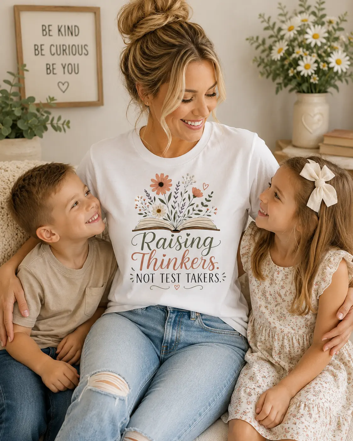 Raising Thinkers Not Test Takers Shirt | Homeschool Graphic Tee