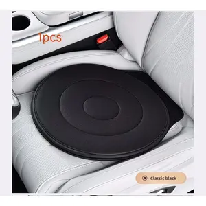 360° Rotating Car Seat Cushion, Non-Slip Comfortable Napa Leather, Polyester Fiber Fill, Universal Fit, Easy Entry Exit