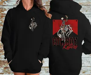 Cowboy Killers Hoodie Western Skeleton Cowboy Hoodie Funny Graphic Hoodie for Women Country Rodeo Aesthetic Hoodie
