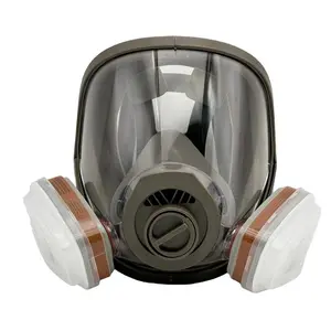 Reusable Dust Mask with Filter, Full Face Mask, Safety Mask for Painting, Woodworking, Construction, Polishing, Chemical, D