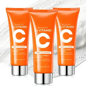 Vitamin C Blend Facial Cleansing Cream with Niacinamide, Centella Extract - Gentle Daily Hydrating Skincare Cleanser, 100g, Hydrate