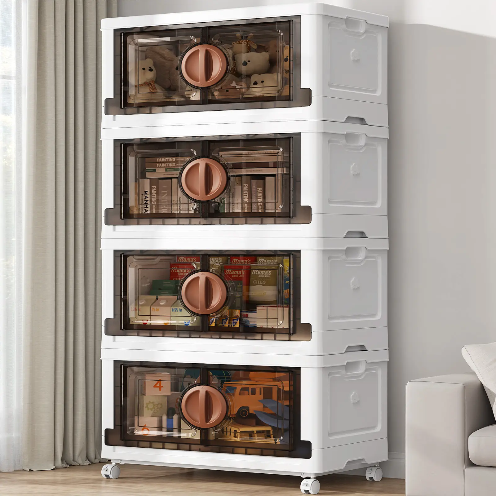 White & Brown 480QT-4Pack