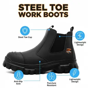Safety Shoes Steel Toe Lightweight Smash-proof Puncture-proof Splash-proof Anti-slip Breathable - SpringStatements Multiple Colors Available