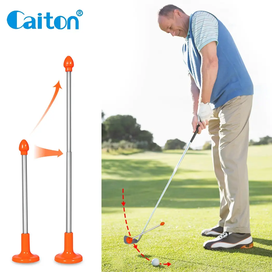 Caiton 1pc Golf Chipping Direction Indicator, Golf accessories, Made of ABC plastic and stainless steel, durable and long-lasting, available in blue and orange, adjustable height, strong magnetic fixing design, suitable for all golfers and enthusiasts