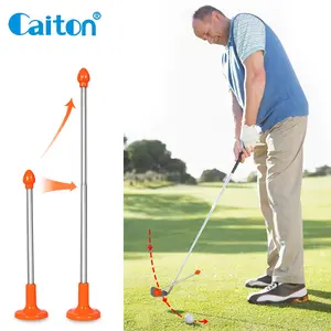 Caiton 1pc Golf Chipping Direction Indicator - Made of high-quality ABC plastic and stainless steel, durable and long-lasting, available in blue and orange, adjustable height, strong magnetic fixing design, suitable for all golfers and enthusiasts.