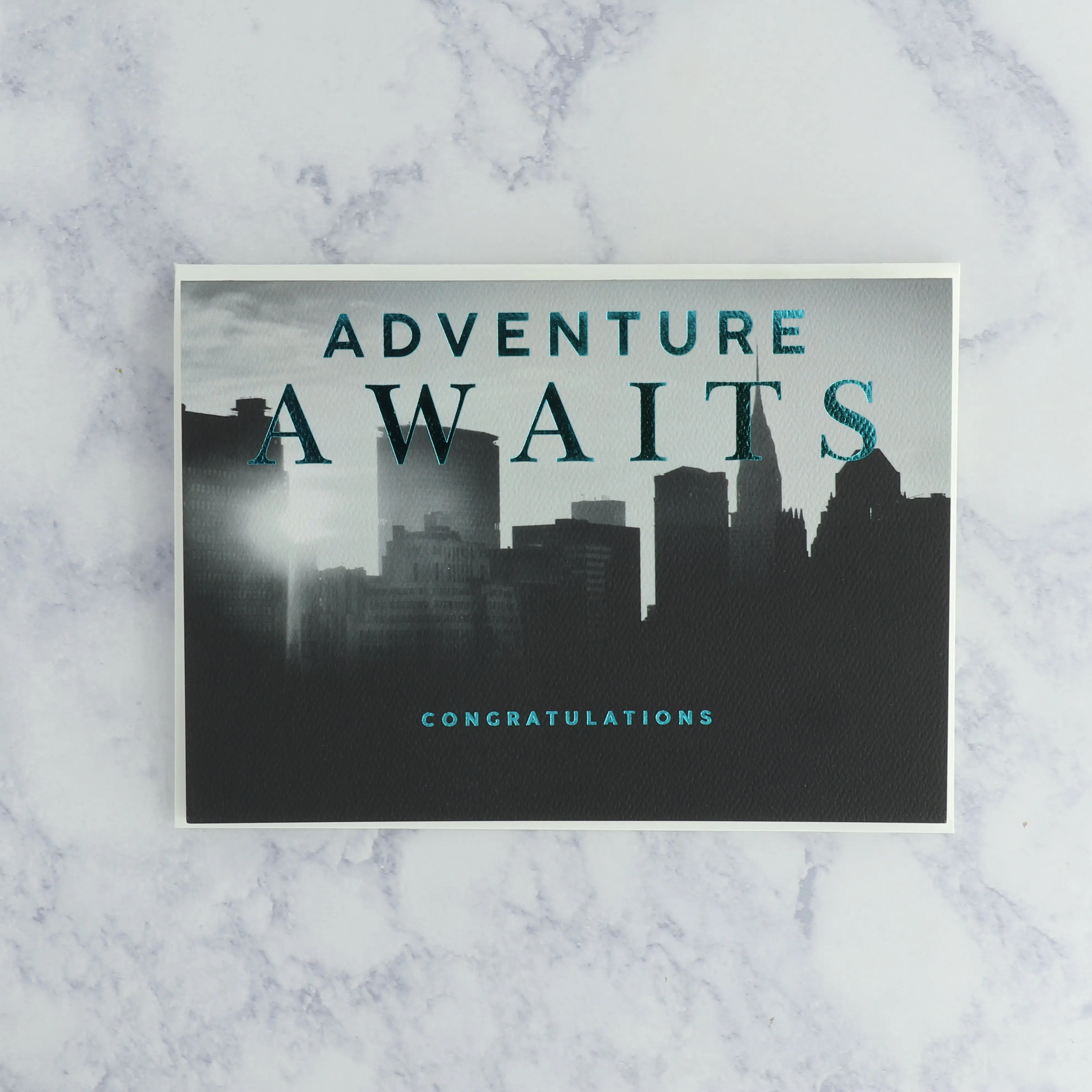 City Graphic "Adventure Awaits" Graduation Card