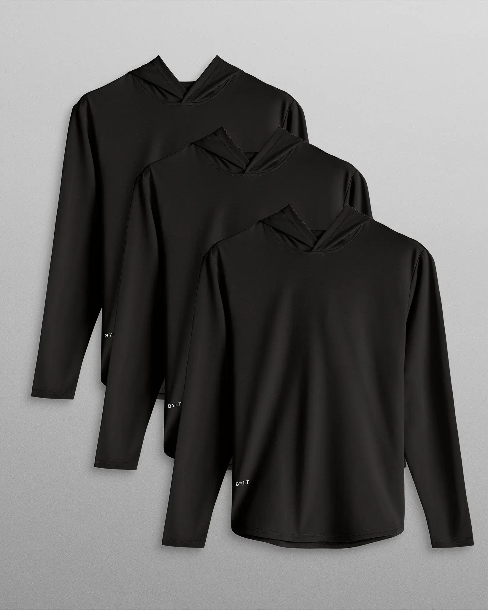 3-Pack - Hooded Drop-Cut Long Sleeve