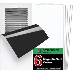 6 Pack Magnetic Vent Covers, Strong Vent Covers 8x15.5inch High Strength Magnetic Vent Cover for Floor Wall and Ceiling Registers Home HVAC and AC Vents