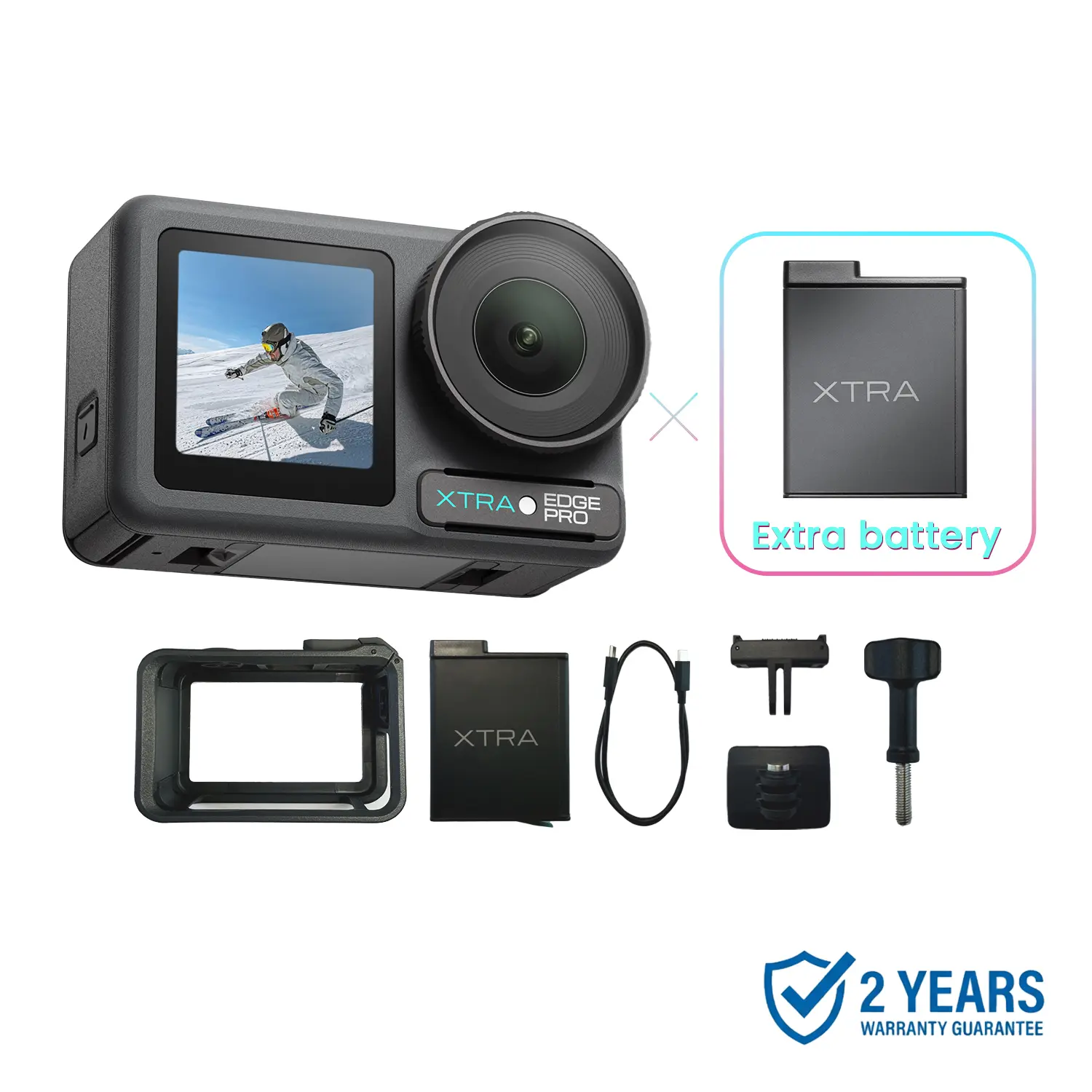 【Live Exclusive Offer】Xtra Edge Pro: 4K Action Camera With 1/1.3" Sensor & Night View