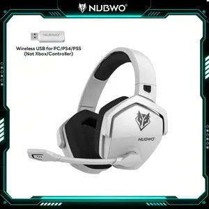 [Perfect Valentine’s Gift] NUBWO G06 Wireless Gaming Headset – 23ms Low Latency Audio,50mm Stereo Sound, Noise-Canceling Mic, 100Hrs Battery – Works on PS5, PC, Mobile, Perfect Valentine’s Gift for Him & Her (Not Xbox)