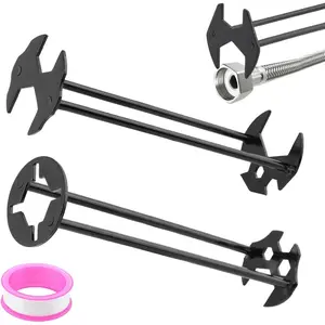 Basin Wrench, Multifunctional Sink Faucet Tool Set with 7 Plumber Wrench for Tight Spaces, Kitchen & Bathroom Pipe Repair Tool