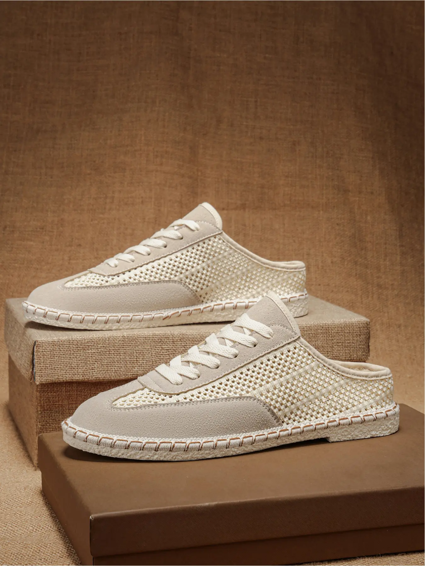 Men's Summer Breathable Hollow Out Casual Shoes, Slip-On Zipper Loafers, Non-Slip Soft Sole Driving Shoes, Walking Shoes, Active Footwear