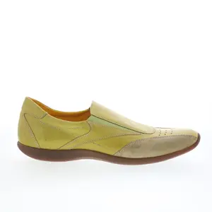 Giano Mefisto G202 Mens Green Leather Loafers & Slip Ons Casual Shoes