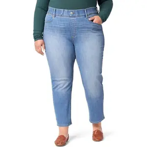 Ankle Straight Stretch Denim Jeans