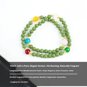 Handmade incense beads made from natural aromatic herbs and traditional Chinese medicinal materials using ancient methods, DIY loose beads, prayer beads