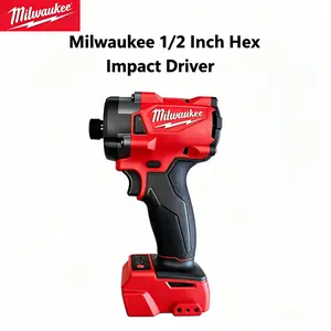Milwaukee 18V Brushless Cordless 1/2 Inch Impact Driver, Handheld Electric Fastening Tool With Stable Power Output And Durable Motor, 300N·m Max Torque For Construction Installation And Hardware Fixing Tasks