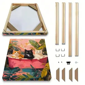 DIY Wood Canvas Stretcher Frame Kit, 4 Wood Bars for Gallery Wrap Oil Painting, Easy Assembly, Wall Art Decor, 30x40 40x50 40x60 50x70cm, DIY Painting Supplies, Art School Supplies