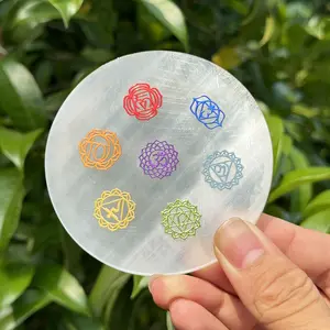 [Video Order]1 Count Selenite plate Size around 2.5-3.2 inch